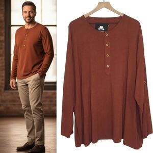 Winston Men’s Henley Button Front Peru Long Sleeve Casual Shirt